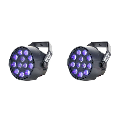 American DJ Eliminator Mini Par 1W UV LED Hanging Light Fixture (2 Pack)