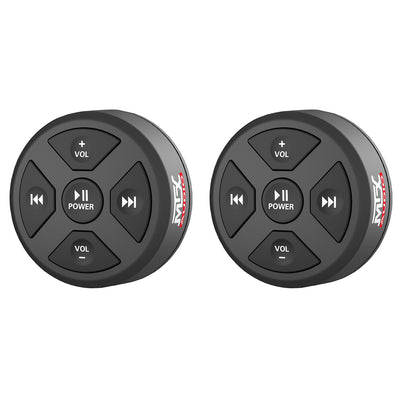 MTX MUDBTRC Universal Boat Motorcycle BT Receiver & Remote Control (2 Pack)