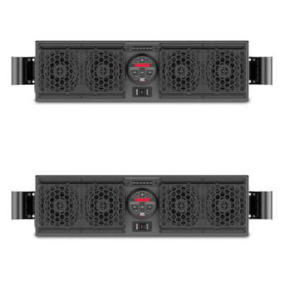 MTX MUDSYS31 Bluetooth Overhead Waterproof UTV Soundbar and Amp System (2 Pack)