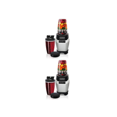 NutriChef Professional Home Kitchen Power Pro Mini Countertop Blender (2 Pack)
