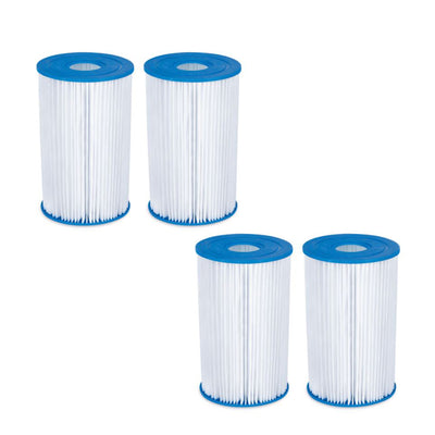Summer Waves P57000302 Replacement Type B Pool and Spa Filter Cartridge (4 Pack) - VMInnovations