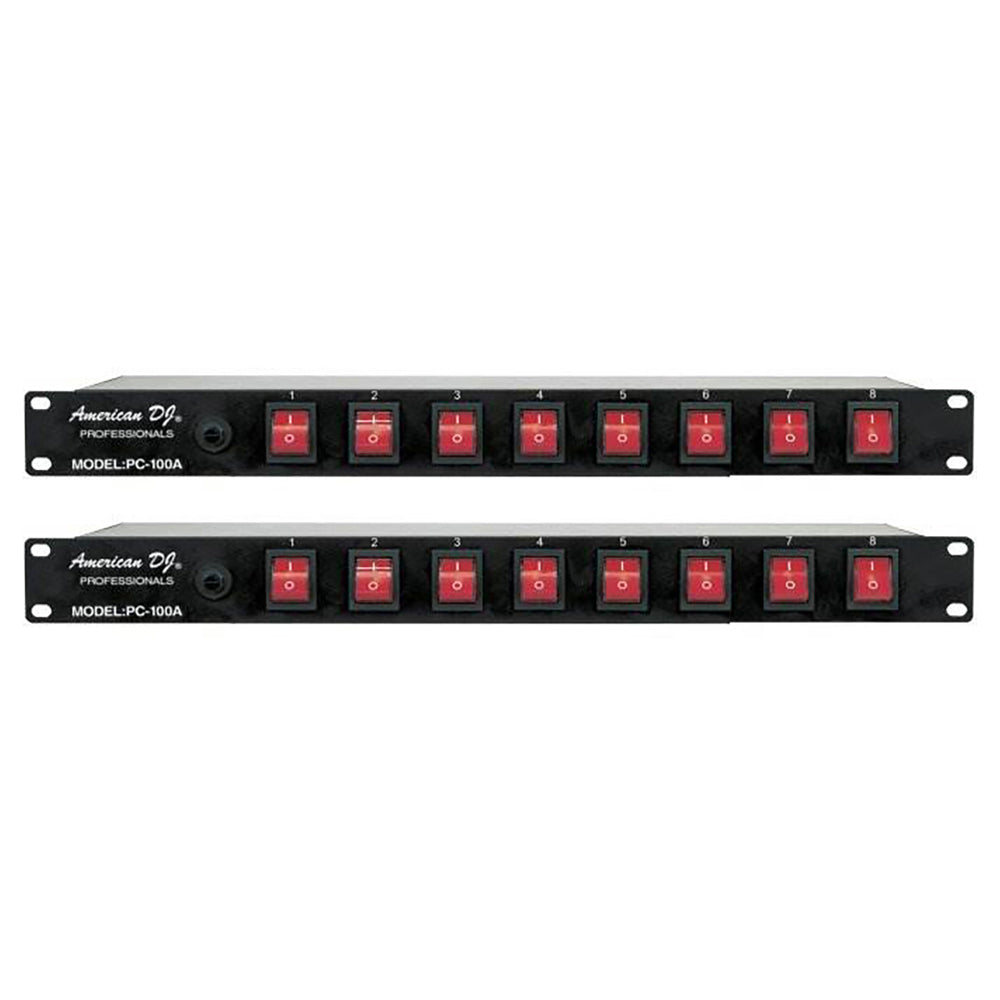ADJ American DJ PC-100A 19 Inch Rack Light Power Distribution Center (2 Pack)