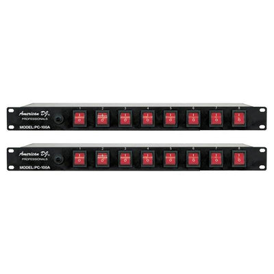 ADJ American DJ PC-100A 19 Inch Rack Light Power Distribution Center (2 Pack)