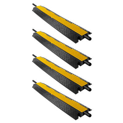 Pyle 40" Cable Wire Protector Cover Ramp with Lid for Floor Cord Safety (4 Pack) - VMInnovations