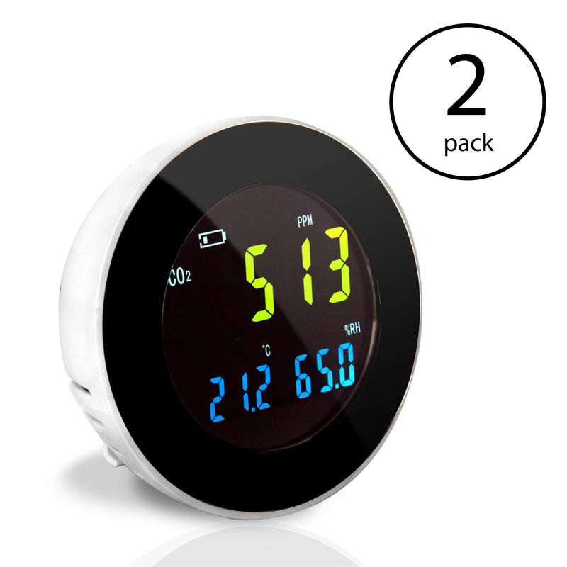 Pyle Smart Indoor Air Quality Monitor Digital Hygrometer Test Gauge (2 Pack)