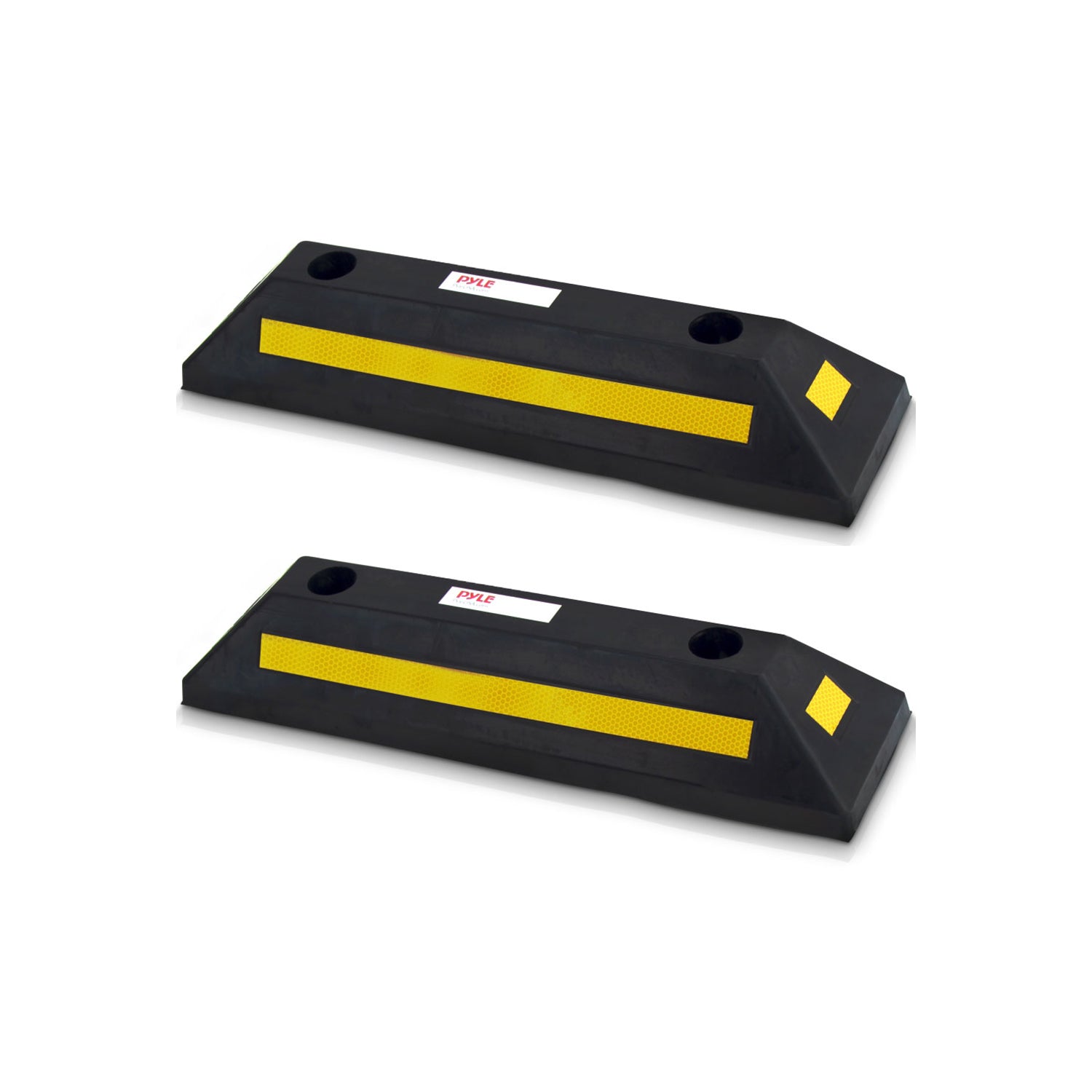 Pyle PCRSTP11 22 Inch Vehicle Driveway Parking Spot Wheel Guide Stop (2 Pack) - VMInnovations