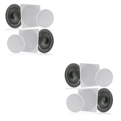 Pyle 10 Inch 300 Watt In Ceiling Wall 2 Way Flush Speaker System Pair (2 Pack) - VMInnovations