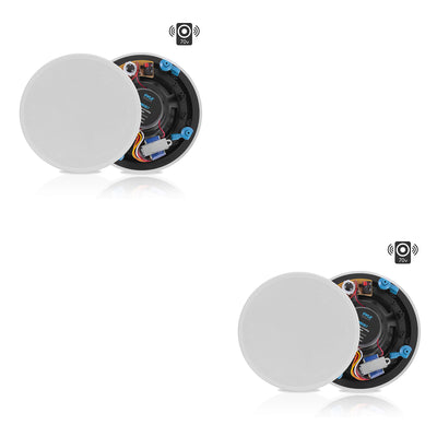Pyle Dual 5.25" 240W In Wall/Ceiling Bluetooth Home Audio Speaker Kit (2 Pack)