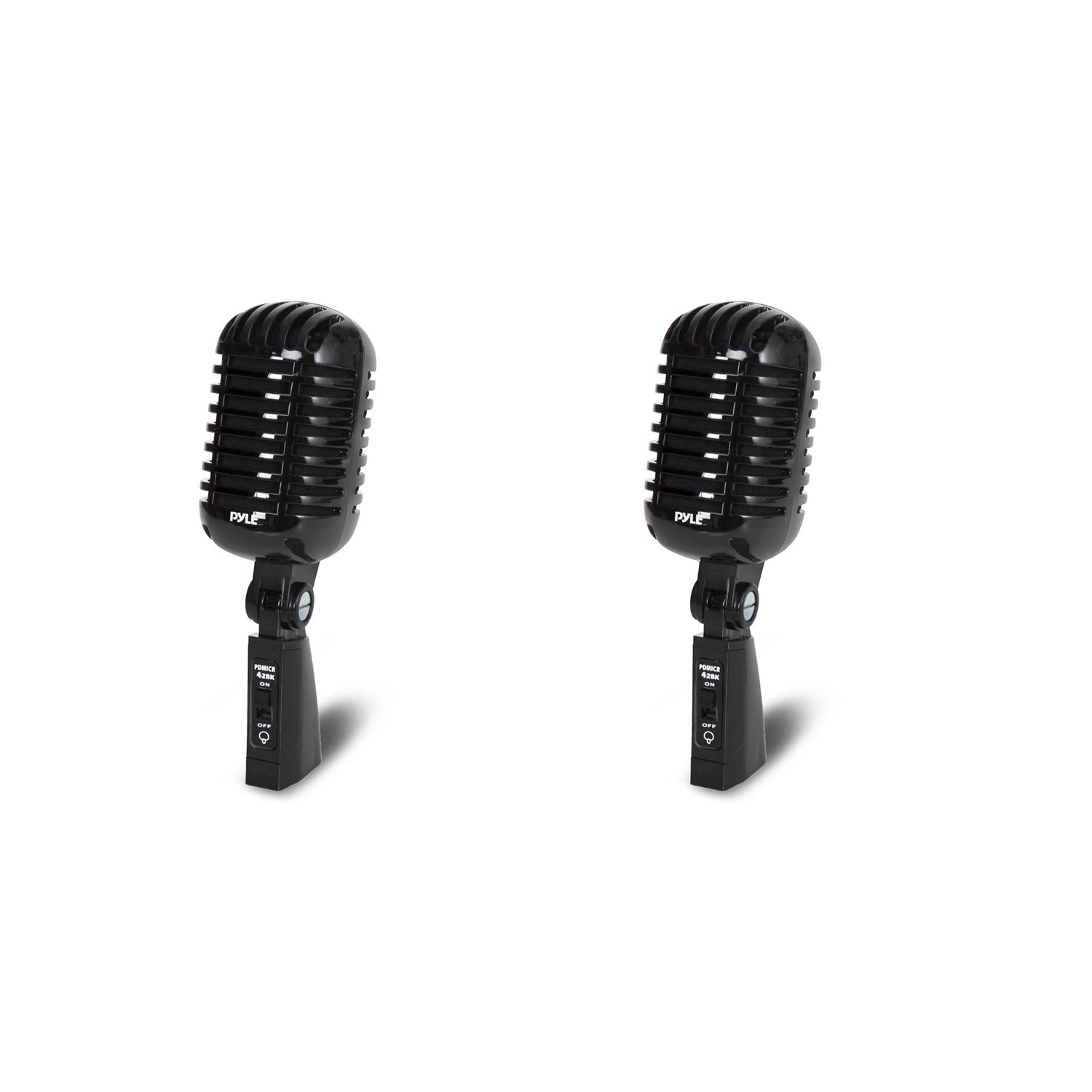 Pyle Pro PDMICR42BK Vintage Retro Style Dynamic Studio Vocal Microphone (2 Pack) - VMInnovations
