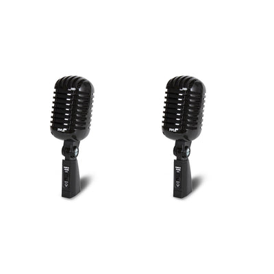 Pyle Pro PDMICR42BK Vintage Retro Style Dynamic Studio Vocal Microphone (2 Pack) - VMInnovations