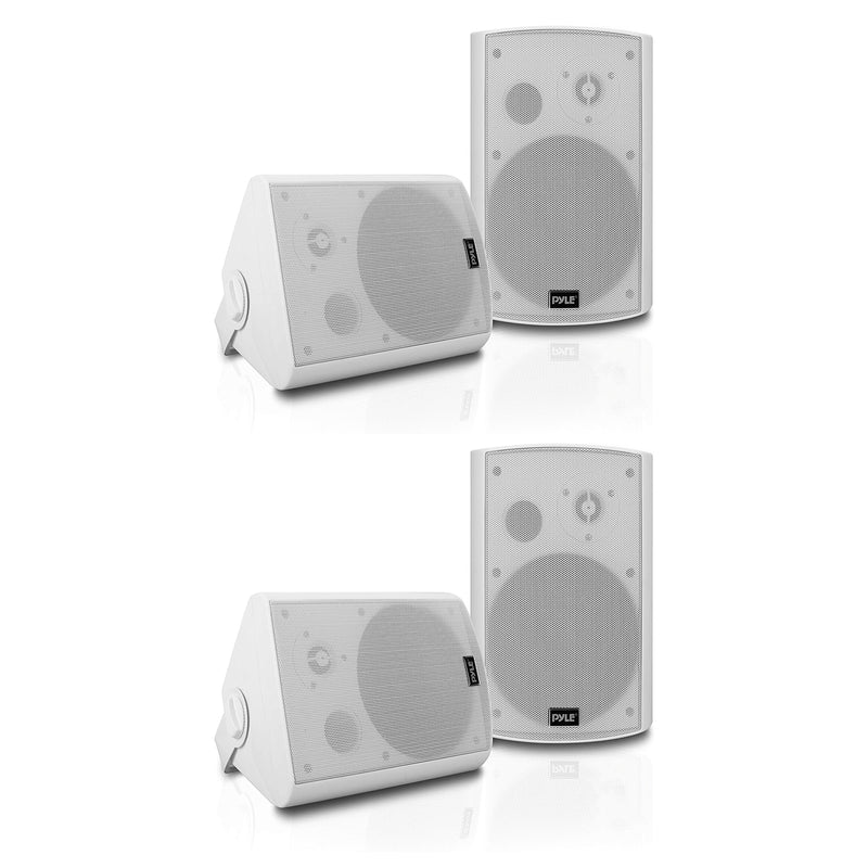 Pyle PDWR61BTWT Bluetooth Indoor Outdoor 6.5 Inch Speaker System, White (4 Pack)