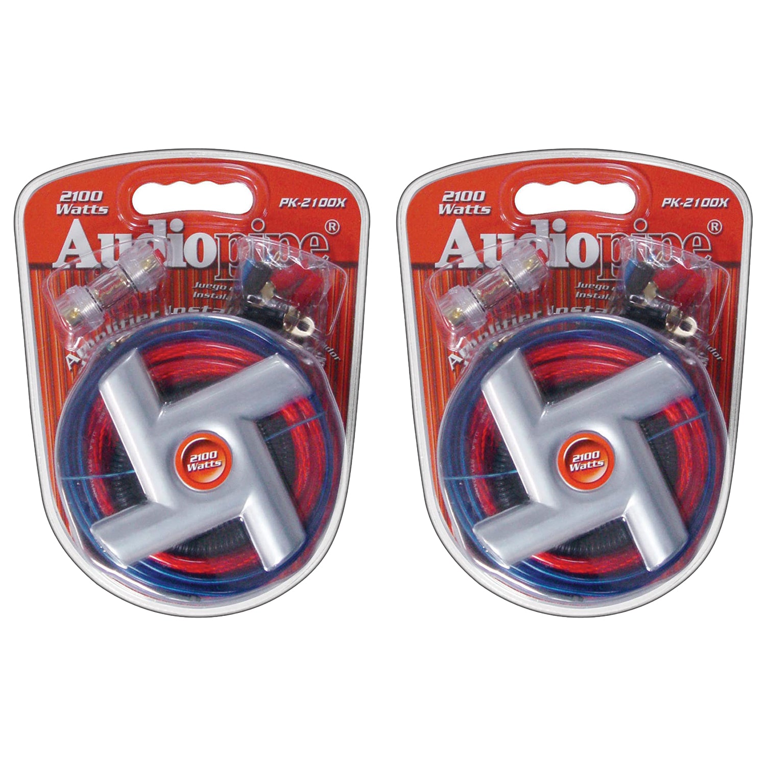 Audiopipe Amplifier Installation Kit with Plugs, Cables, and Ties (2 Pack)