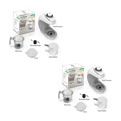 NutriChef Electric Baby Food Maker Puree Food Processor Blender Steamer (2 Pack) - VMInnovations