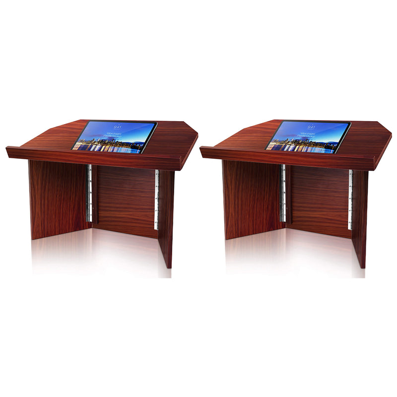 Pyle Foldable Tabletop Lectern Stand for Presentations, & Lectures (2 Pack)