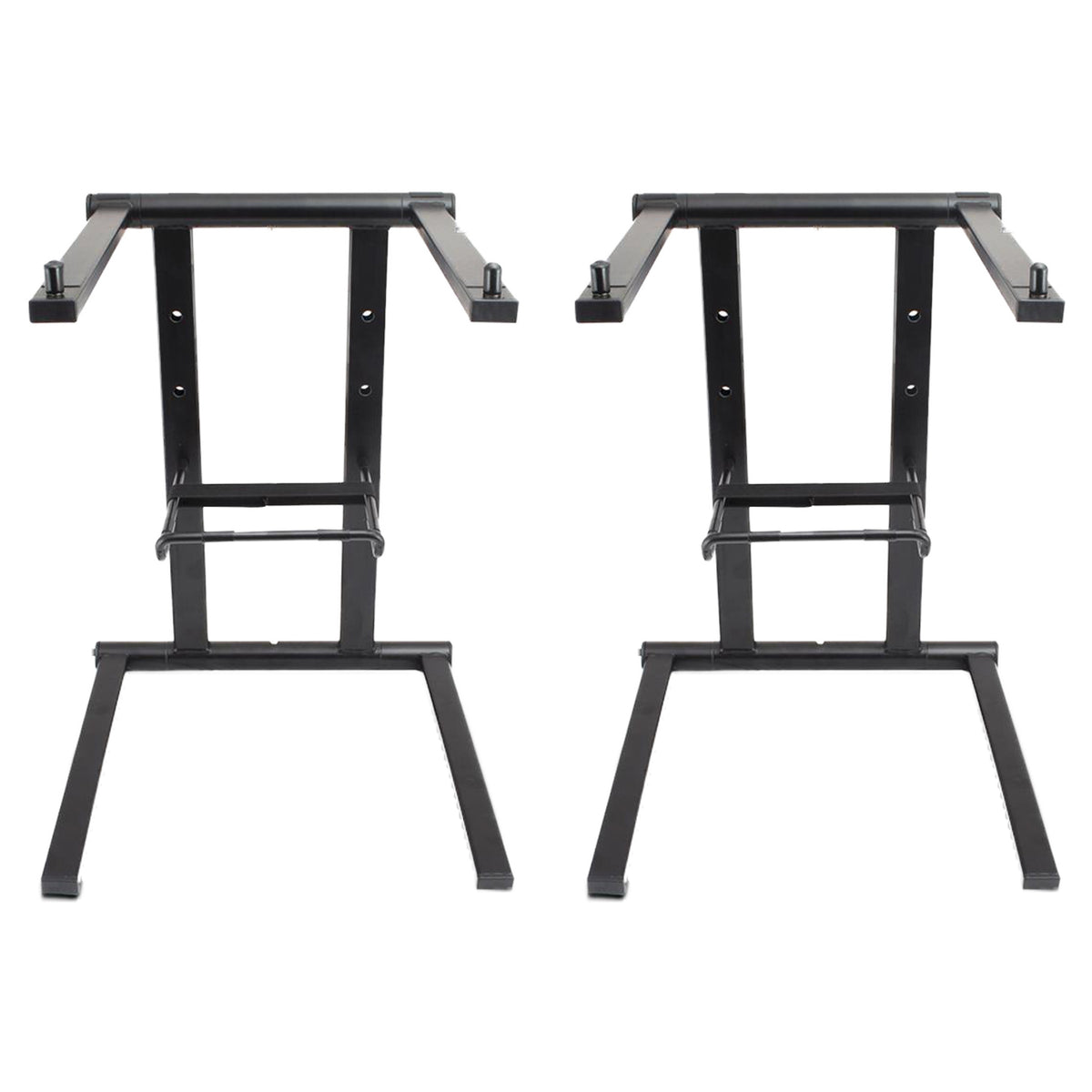 Pyle Universal Portable Foldable Professional DJ Laptop Stand with Tray (2 Pack)