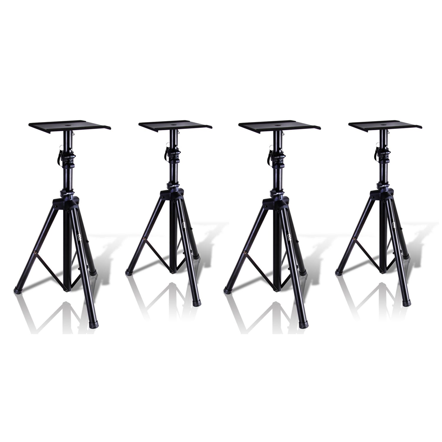 Pyle PSTND32 Universal Tripod Dual Studio Monitor Speaker Stand Mount (4 Pack) - VMInnovations