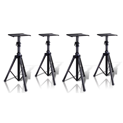 Pyle PSTND32 Universal Tripod Dual Studio Monitor Speaker Stand Mount (4 Pack) - VMInnovations