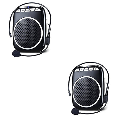 Pyle 50 Watt Portable Rechargeable Mini PA Speaker System & Mic Headset (2 Pack)