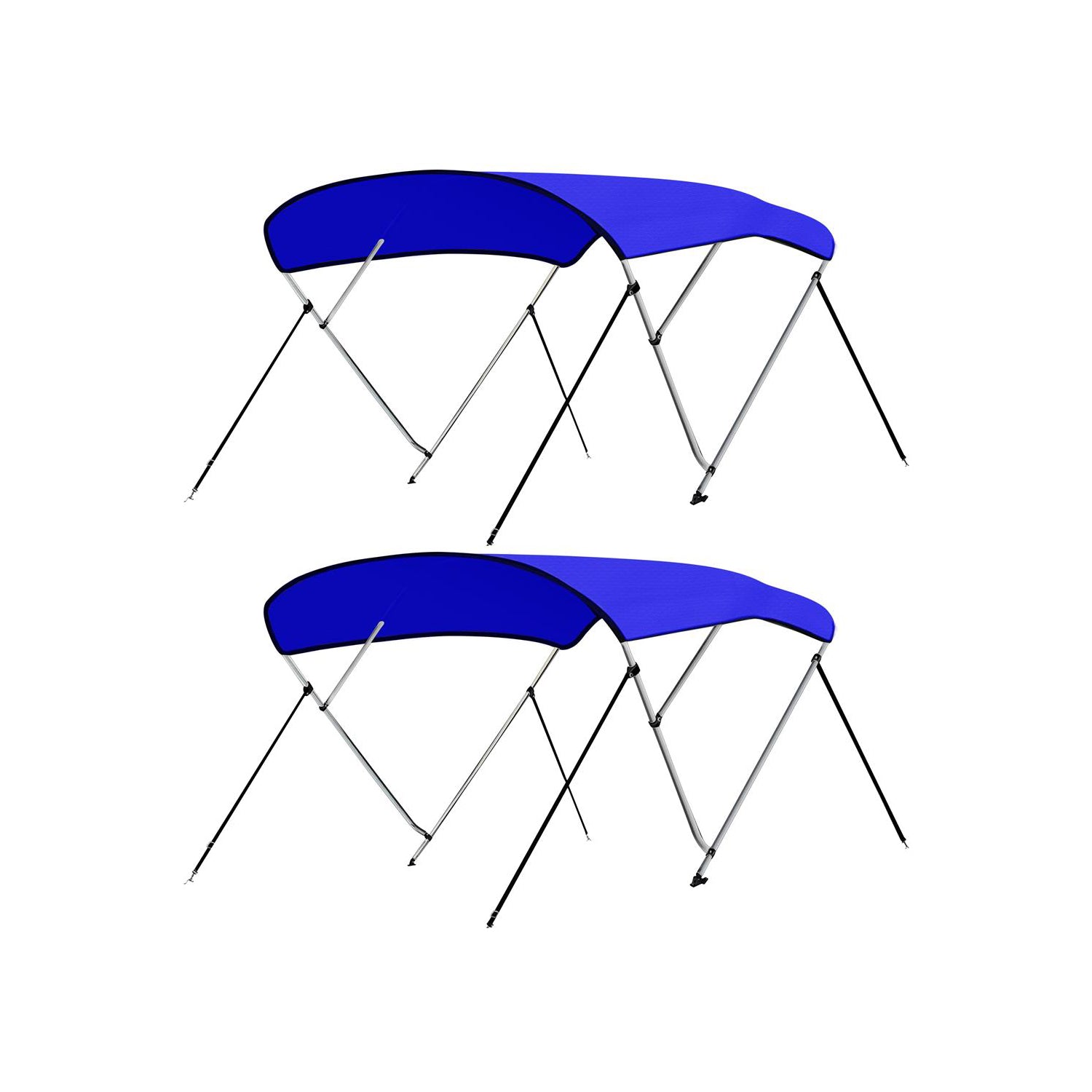 SereneLife 85 to 90 Inch Bimini Top Boat Cover with Double Walled Frame (2 Pack) - VMInnovations