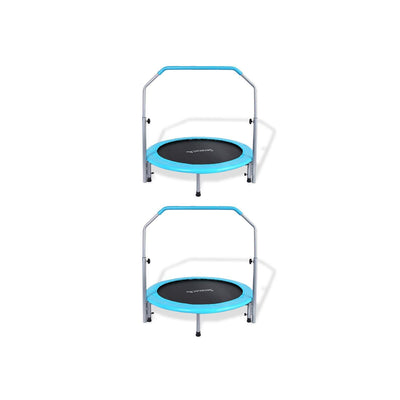 SereneLife 40 Inch Indoor/Outdoor Fitness Trampoline with Frame Cover (2 Pack)