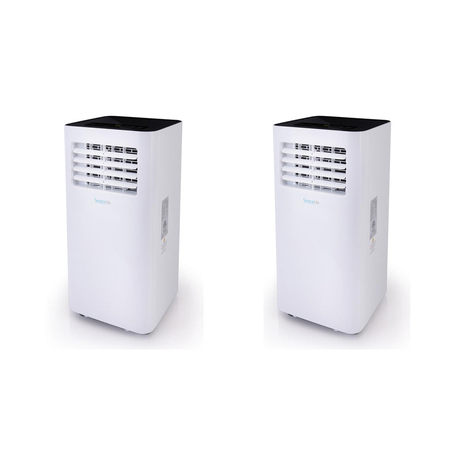 SereneLife 2 x SLPAC105W 300 SqFt 10000 BTU Portable Air Conditioner (2 Pack) - VMInnovations