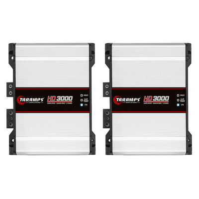 Taramps Class D HD 3000 Watt RMS 1 Ohms Sound Systems Mono Amplifier (2 Pack)