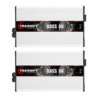 Taramps Class D BASS 8K 8000W 1 Ohm Auto Sound Systems Mono Amplifier (2 Pack)