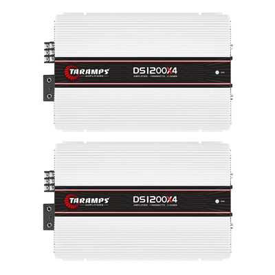 Taramps DS 1200X4 Class D 1200W & 2 Ohms Car Audio 4 Channel Amplifier (2 Pack)