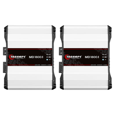Taramps Class D MD 1800.1 2 Ohms 1800 Watt Sound Systems Mono Amplifier (2 Pack)