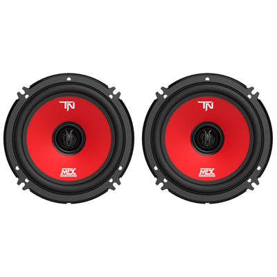 MTX Terminator6 45W RMS 2 Way Polypropylene Coaxial Car Speakers, Pair (2 Pack)