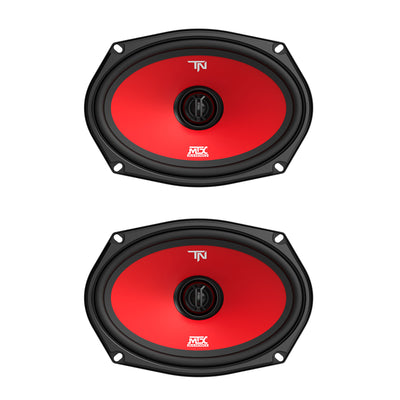 MTX Terminator69 60 Watt RMS 2 Way Polypropylene Coaxial Speakers Pair (2 Pack)
