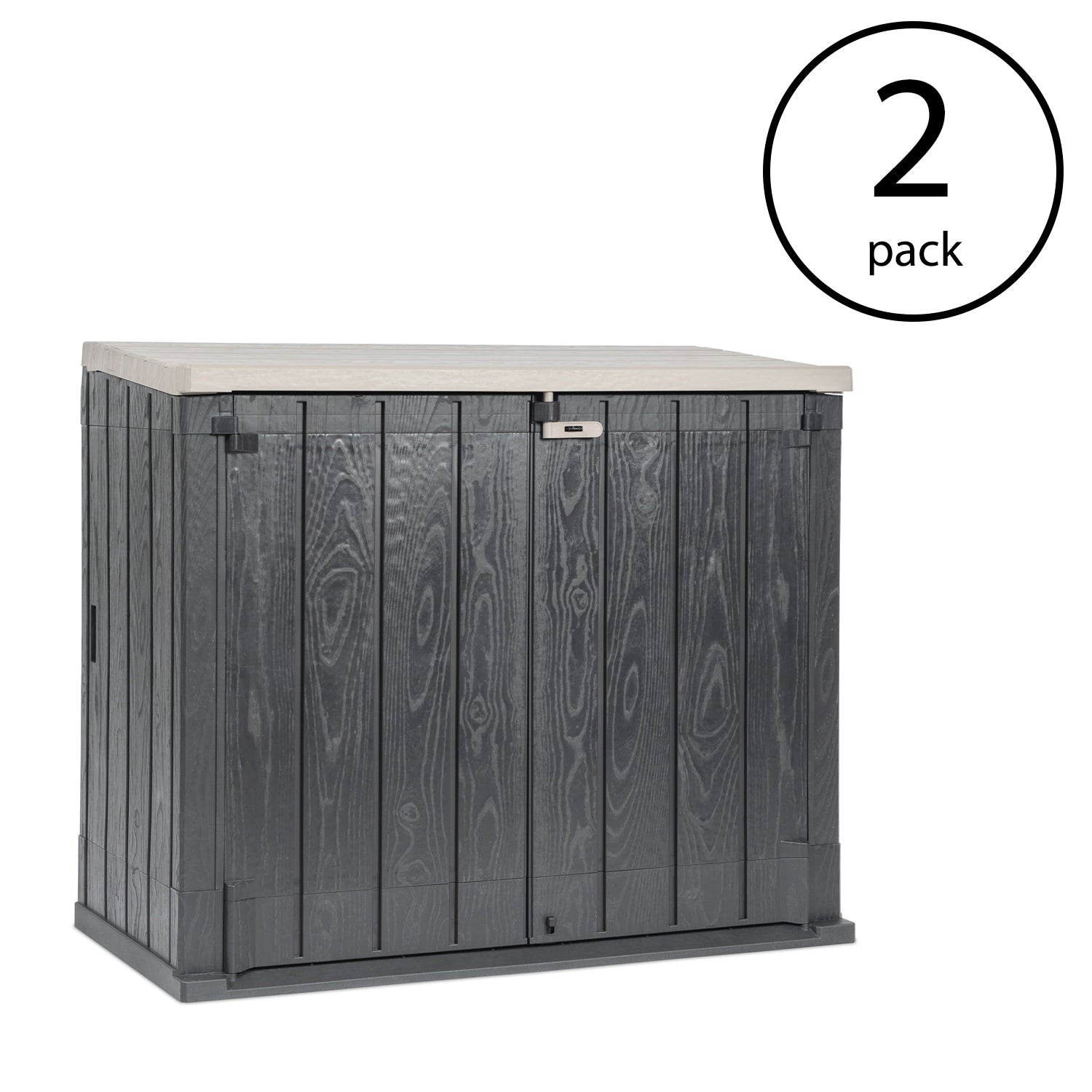 Toomax Storer Plus XL 44 Cu Ft Weather Resistant Storage Shed Cabinet (2 Pack) - VMInnovations