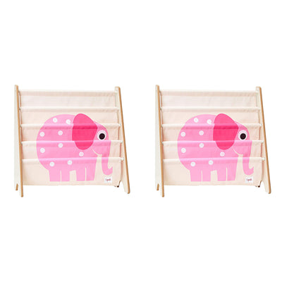 3 Sprouts URKELE Storage Shelf Organizer Baby Room Bookcase, Elephant (2 Pack)