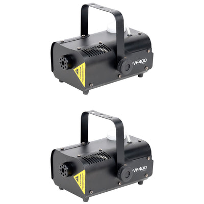 ADJ VF400 400W Mobile Fog Machine w/ 5L Internal Fluid Tank & Remote (2 Pack)