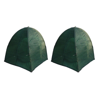 NuVue GEN II 40-Inch Synthetic Framed Winter Shrub Frost Cover, Green (2 Pack)