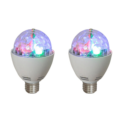 AudioPipe Zebra Sound LED 5 Volt 1W DC Motor Magic Disco Light Bulb (2 Pack)