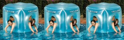 3) Swimline 9073 Swimming Pool Fun Inflatable Ice Cube Cool Habitat Float Toys