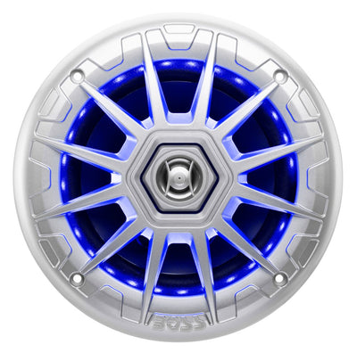BOSS Audio MRGB65 6.5" 200W Boat Marine RGB LED Light Speakers Silver (4 Pack)