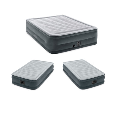 Intex  High Rise Dura Beam Air Bed, Queen & Intex Mid Rise Airbed, Twin (2 Pack)