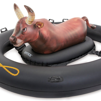 Intex Inflatabull Bull-Riding Pool Float & 2 Intex King Kool Inflatable Lounge - VMInnovations