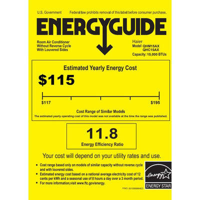 Haier Energy Star 15,000 BTU 11.8 CEER Air Conditioner (Certified Refurbished)