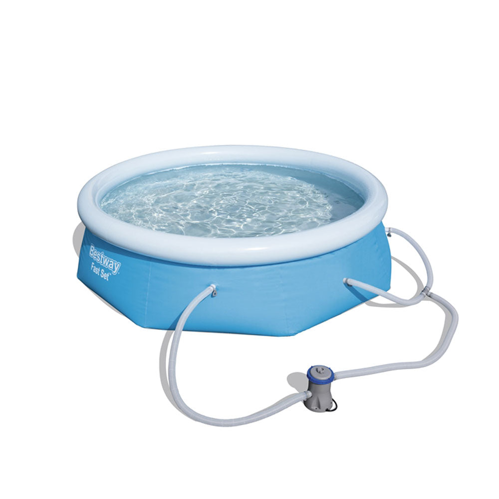 Bestway 8" x 26" Inflatable Above Ground Swimming Pool with Filter Pump (2 Pack) - VMInnovations