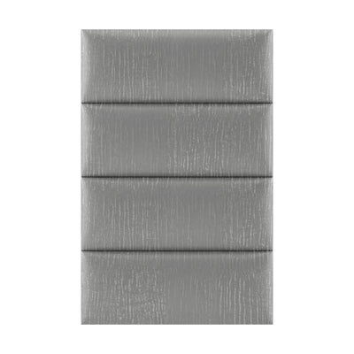 Vant 30 x 46 Inch Floating Upholstered Wall Panels, Metallic Silver (4 Pack)
