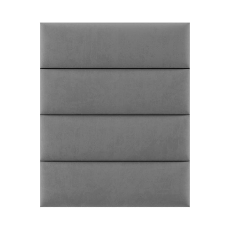 Vant 39 x 46 Inch Upholstered Wall Panels, Micro Suede Charcoal Grey (4 Pack)