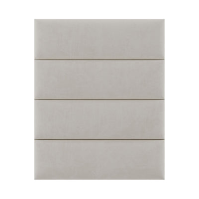 Vant 39 x 46 Inch Upholstered Wall Panels, Micro Suede Neutral Sand (4 Pack)