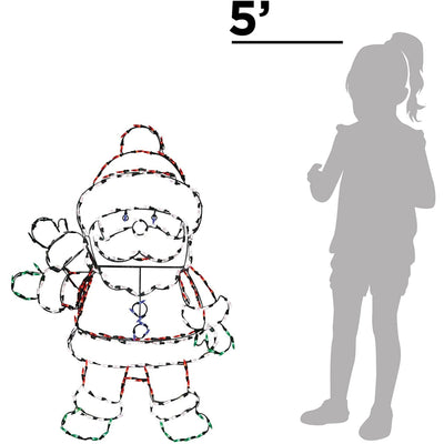 ProductWorks Pro Line Holiday Display Set w/ Waving Santa & Jack-O-Lanterns - VMInnovations