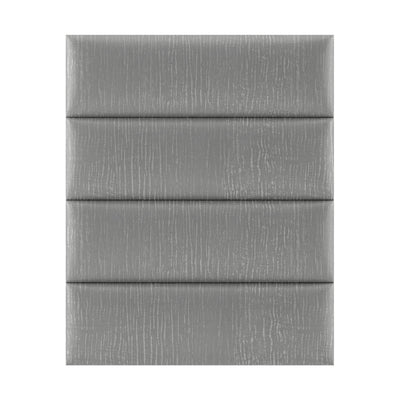 Vant 39 x 46" Floating Upholstered Décor Wall Panels, Metallic Silver (4 Pack)