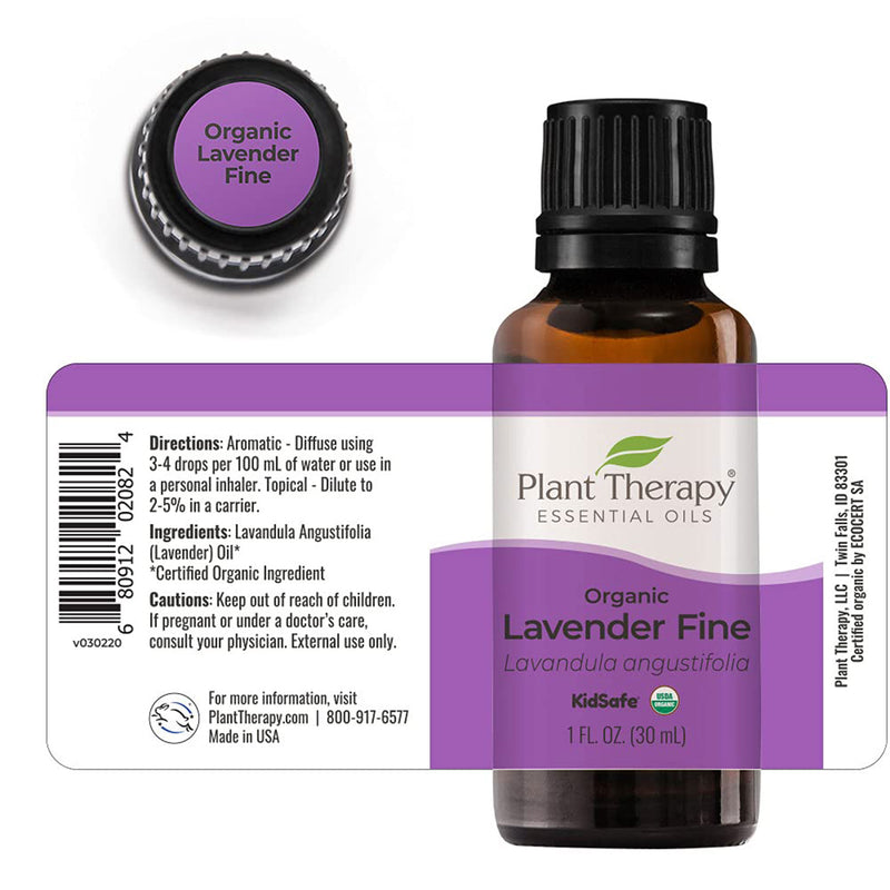 Plant Therapy Aroma 30mL Essential Oil, 1 Ounce, Organic Lavender Fine (3 Pack)