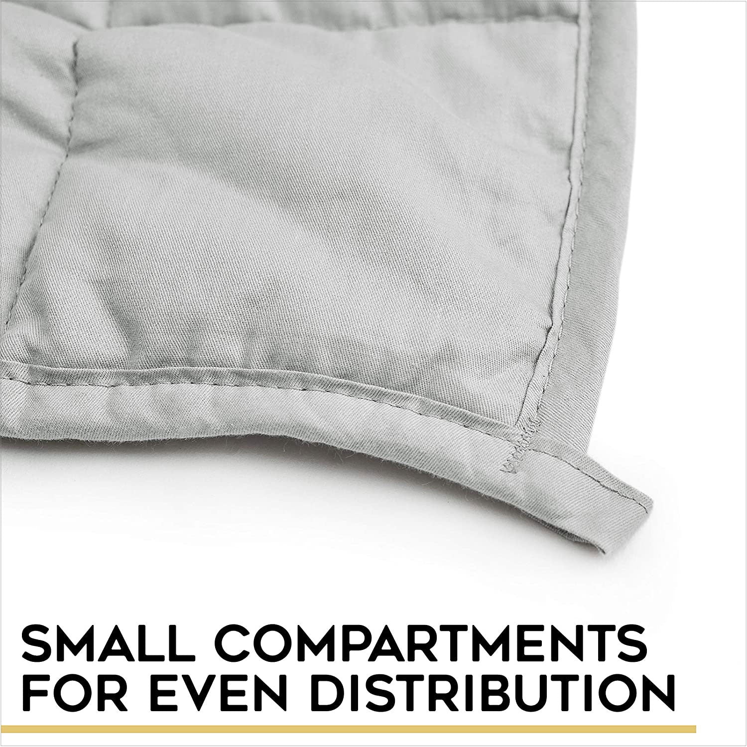 YnM 60x80" Premium Weighted Blanket for Queen & King Beds, Light Grey (Open Box) - VMInnovations