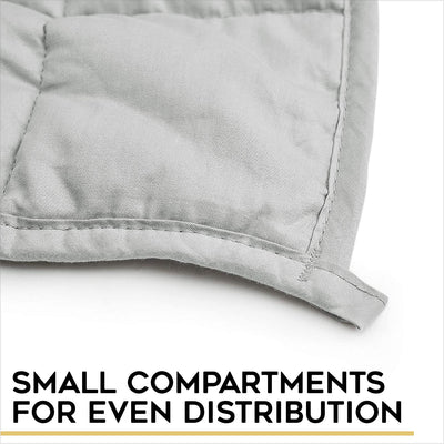 YnM 60x80" Premium Weighted Blanket for Queen & King Beds, Light Grey (Open Box) - VMInnovations